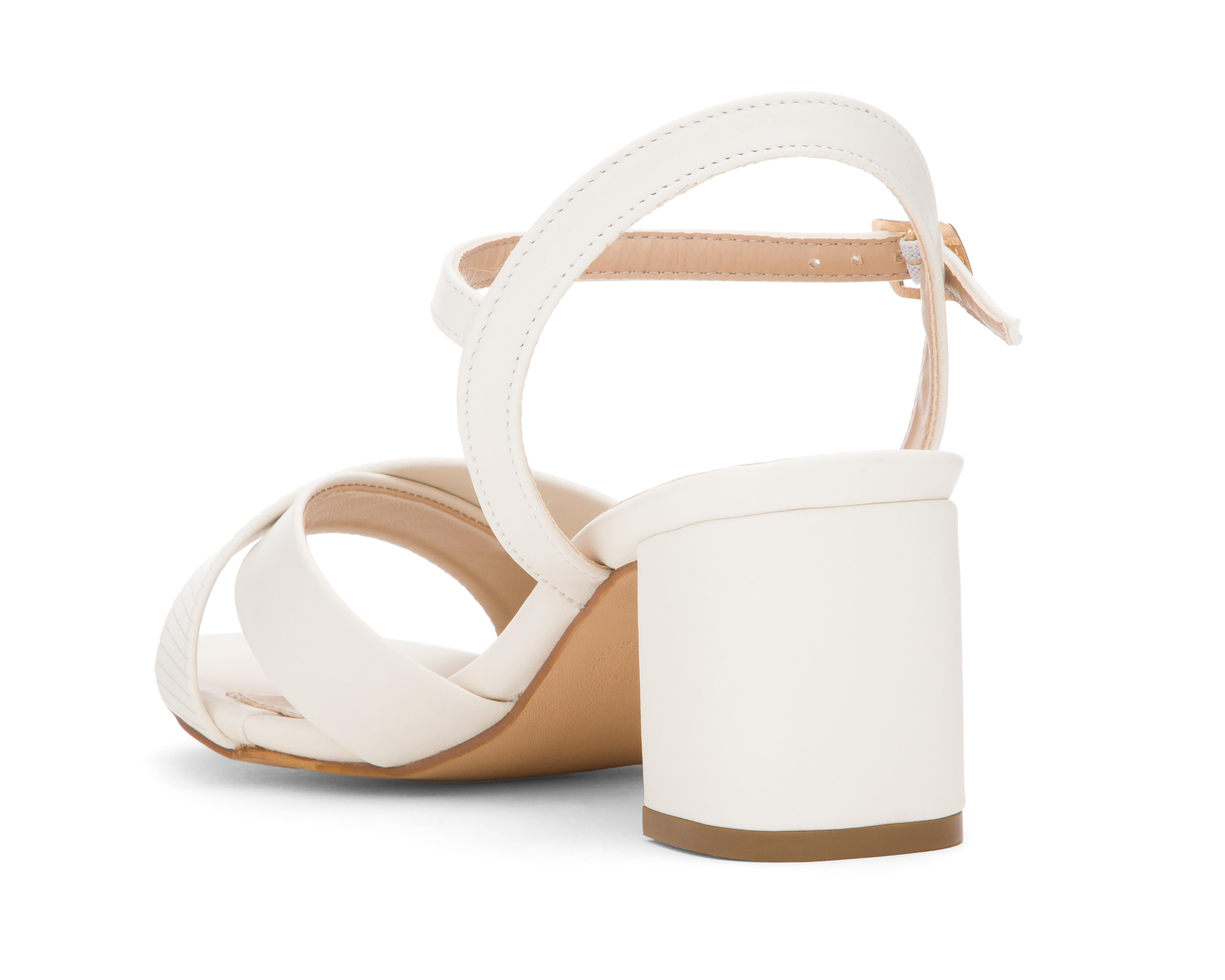 Foto 4 pulgar | Sandalias de Tacón Lady Paulina Almendra para Mujer