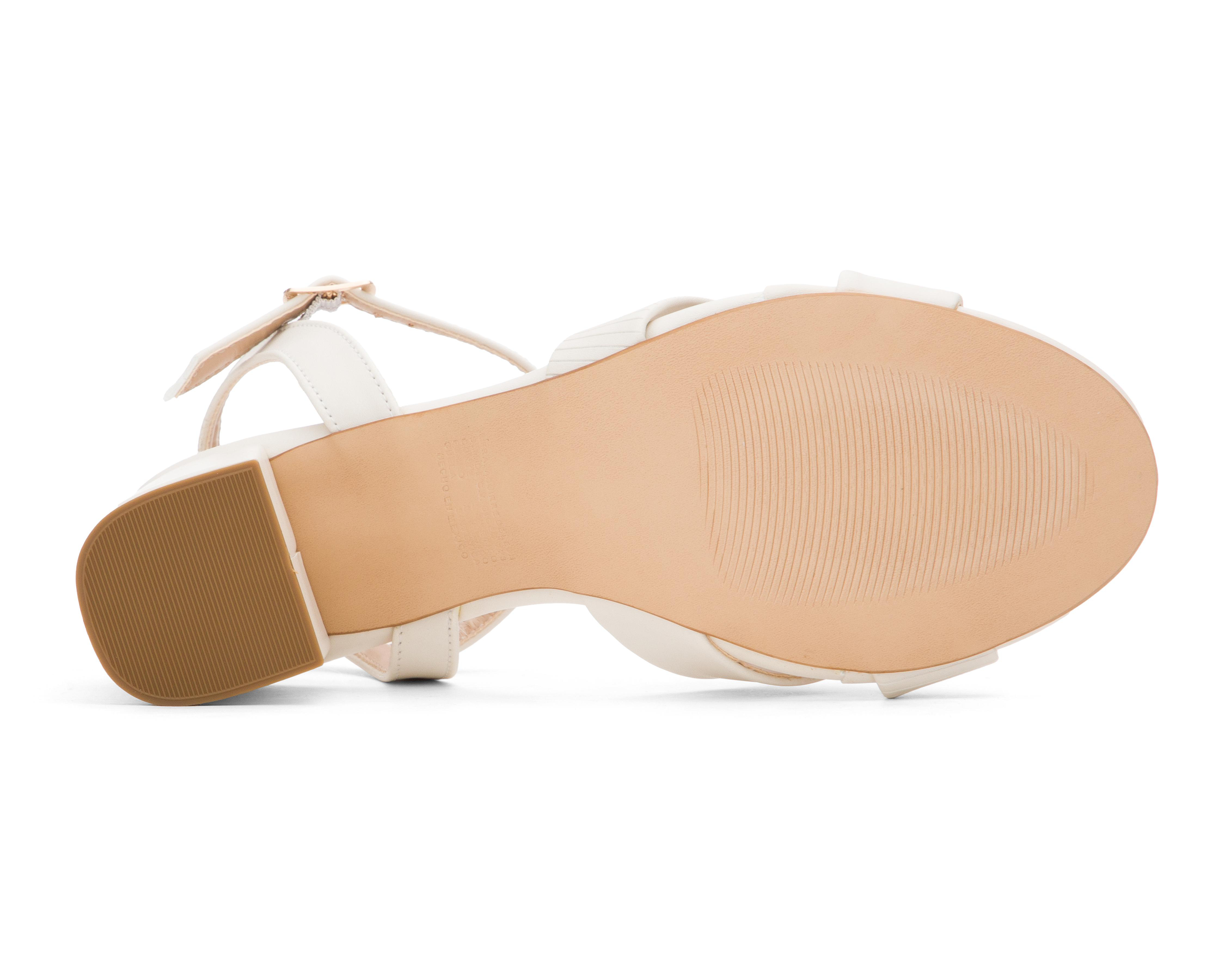 Foto 5 pulgar | Sandalias de Tacón Lady Paulina Almendra para Mujer