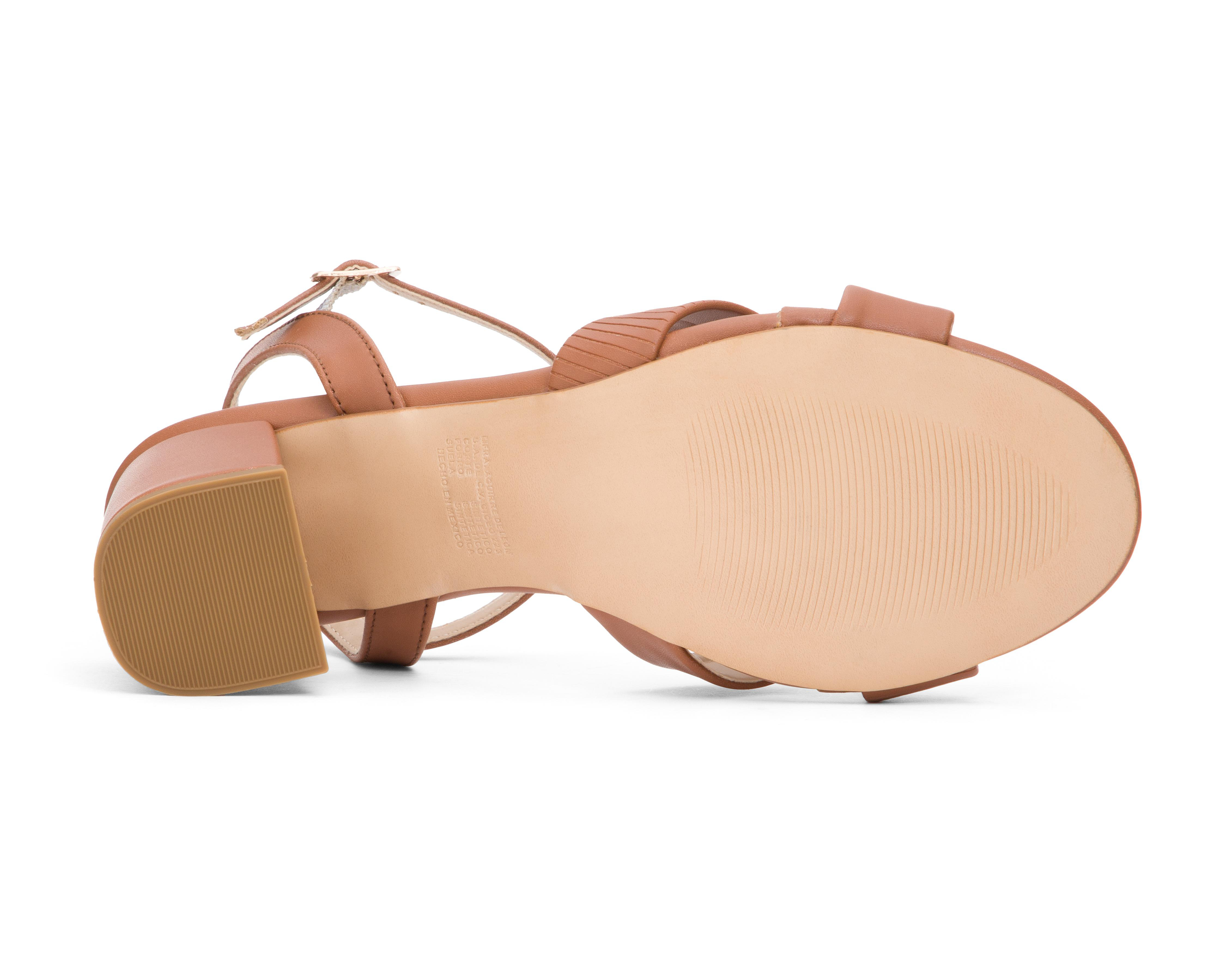 Foto 4 | Sandalias de Tacón Lady Paulina Almendra para Mujer
