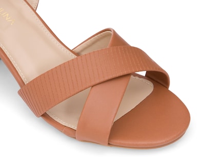 Foto 6 | Sandalias de Tacón Lady Paulina Almendra para Mujer