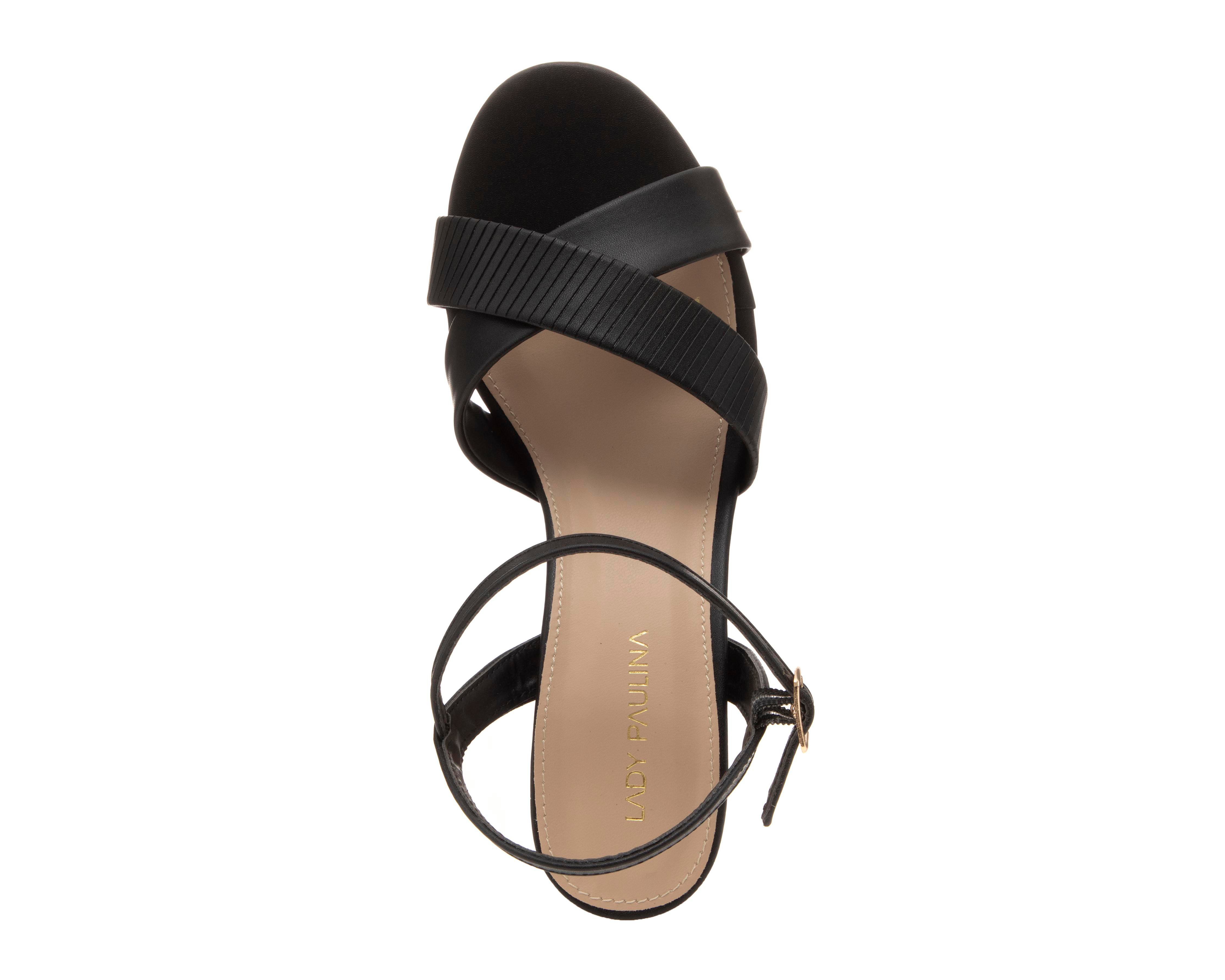 Foto 6 pulgar | Sandalias de Tacón Lady Paulina Almendra para Mujer
