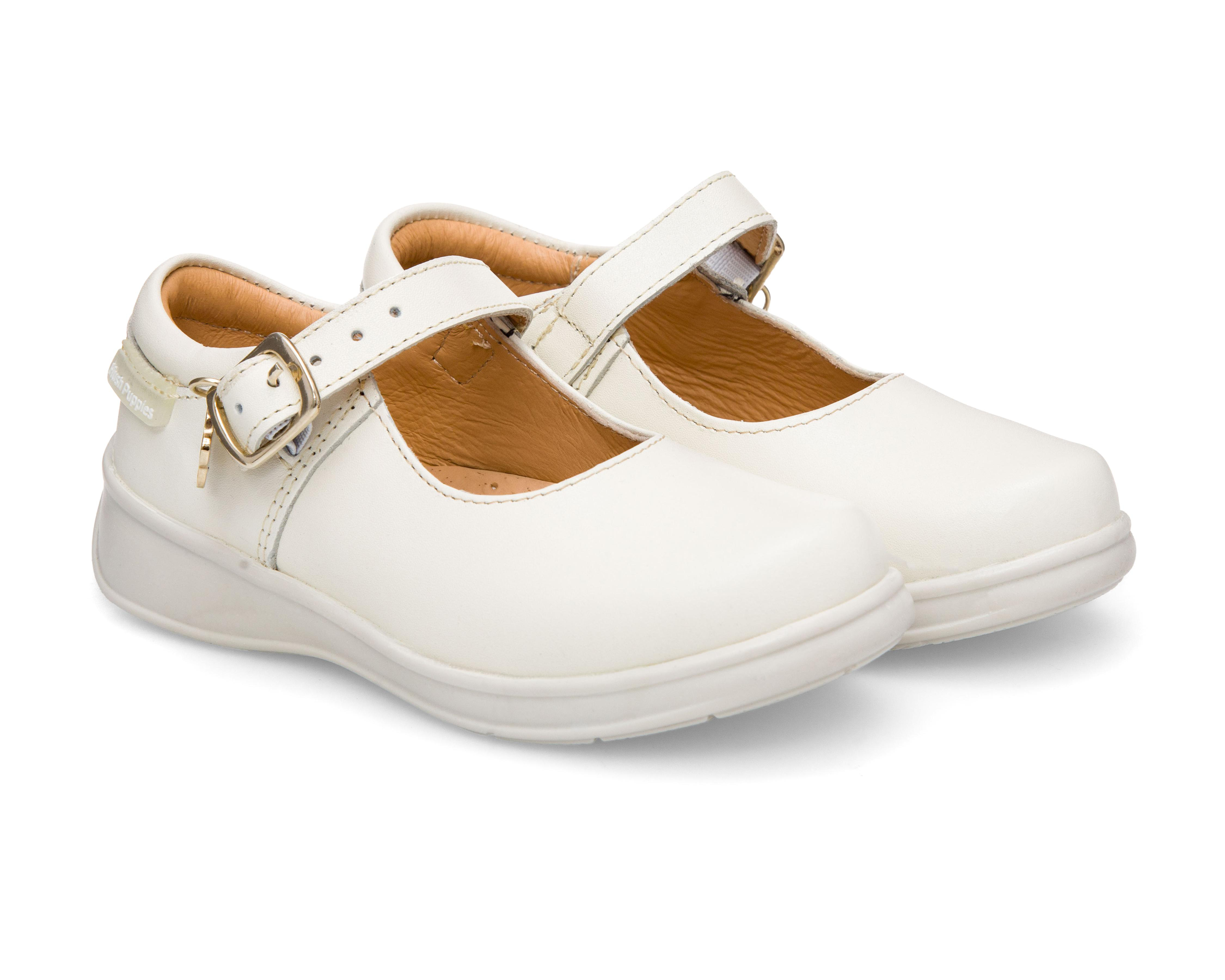 Foto 2 pulgar | Zapatos Casuales Hush Puppies de Piel para Niña