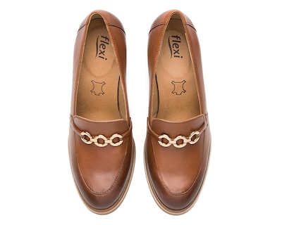 Foto 3 | Zapatillas Flexi de Piel para Mujer