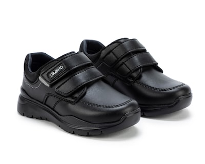 Foto 1 | Zapatos Escolares Grafito de Piel para Niño