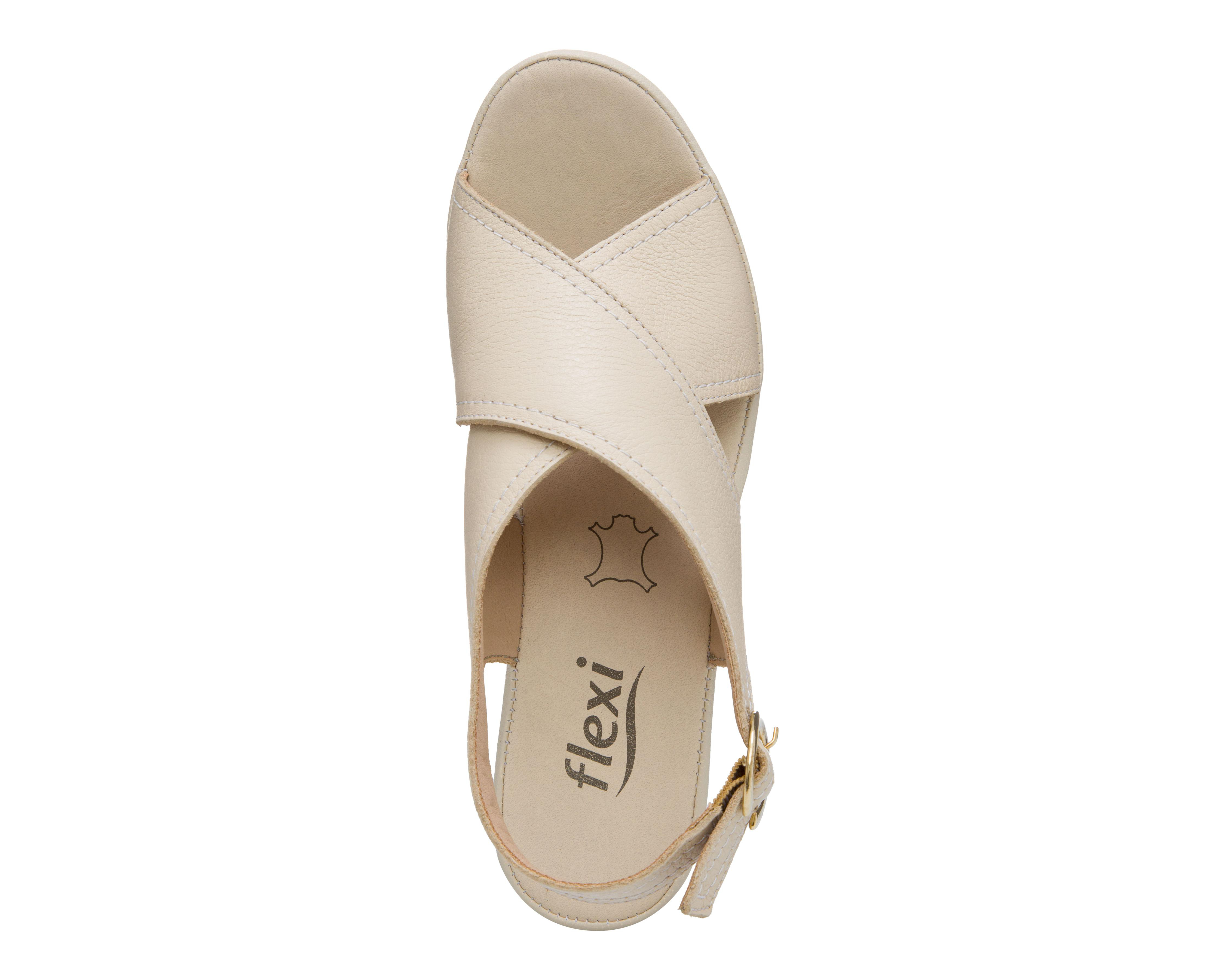 Foto 5 | Sandalias de Tacón Flexi de Piel para Mujer