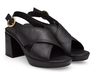 Foto 1 | Sandalias de Tacón Flexi de Piel para Mujer