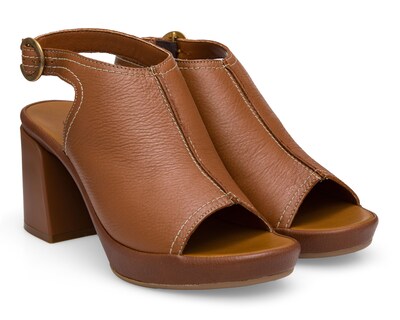 Foto 1 | Sandalias de Tacón Flexi de Piel para Mujer