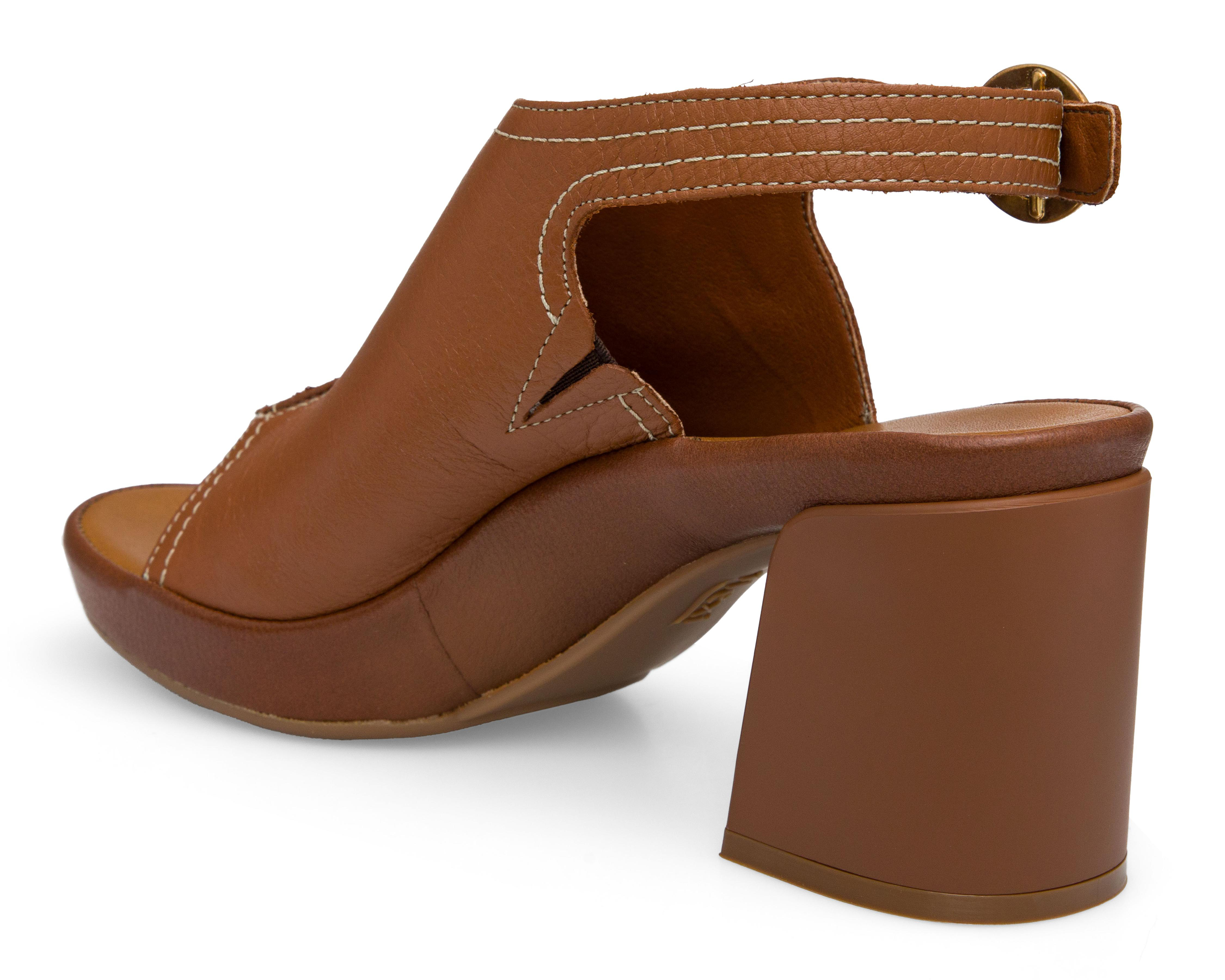 Foto 4 pulgar | Sandalias de Tacón Flexi de Piel para Mujer