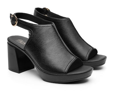 Foto 1 | Sandalias de Tacón Flexi de Piel para Mujer