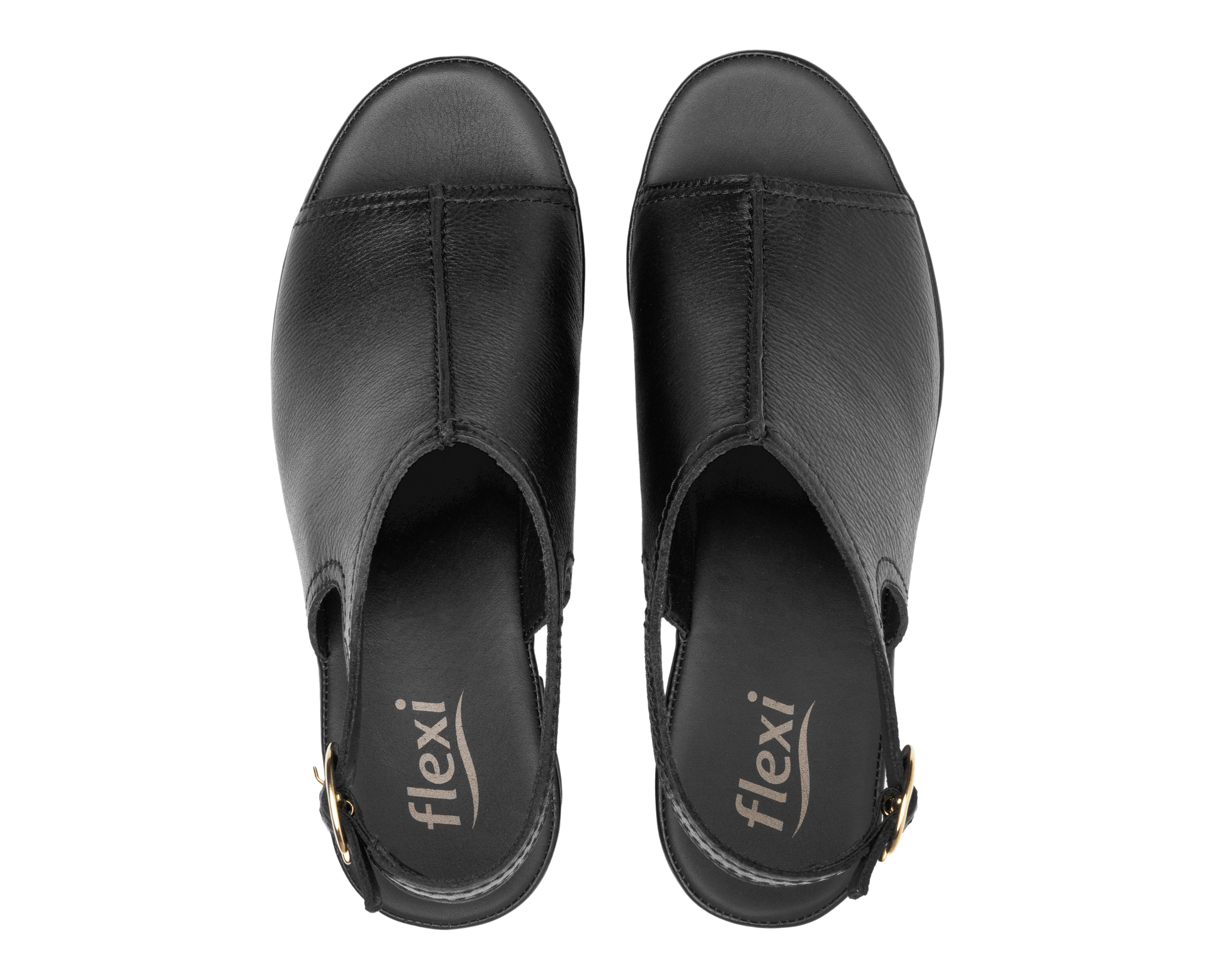 Foto 4 pulgar | Sandalias de Tacón Flexi de Piel para Mujer