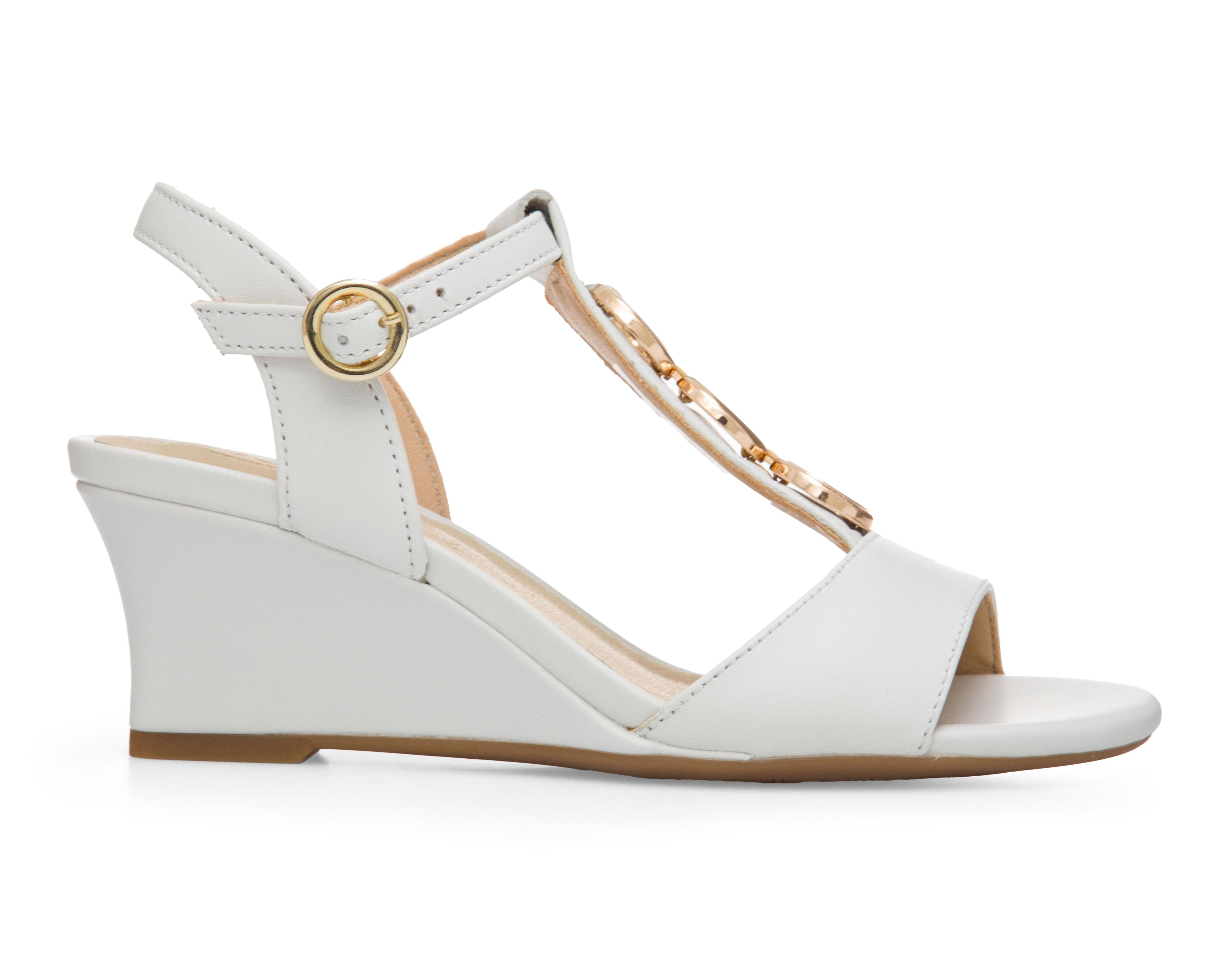 Foto 2 | Sandalias de Tacón Flexi de Piel para Mujer