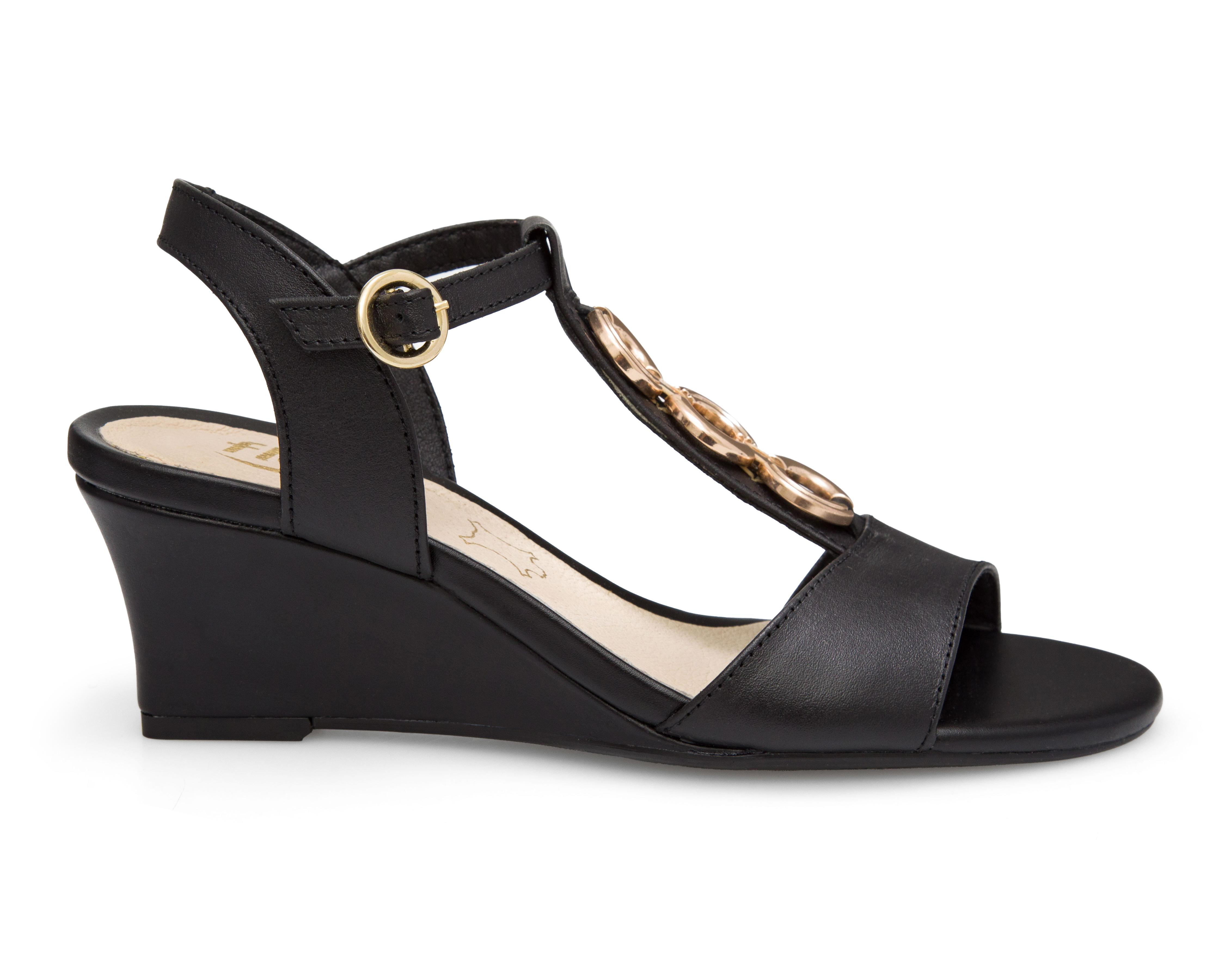 Foto 2 | Sandalias de Tacón Flexi de Piel para Mujer