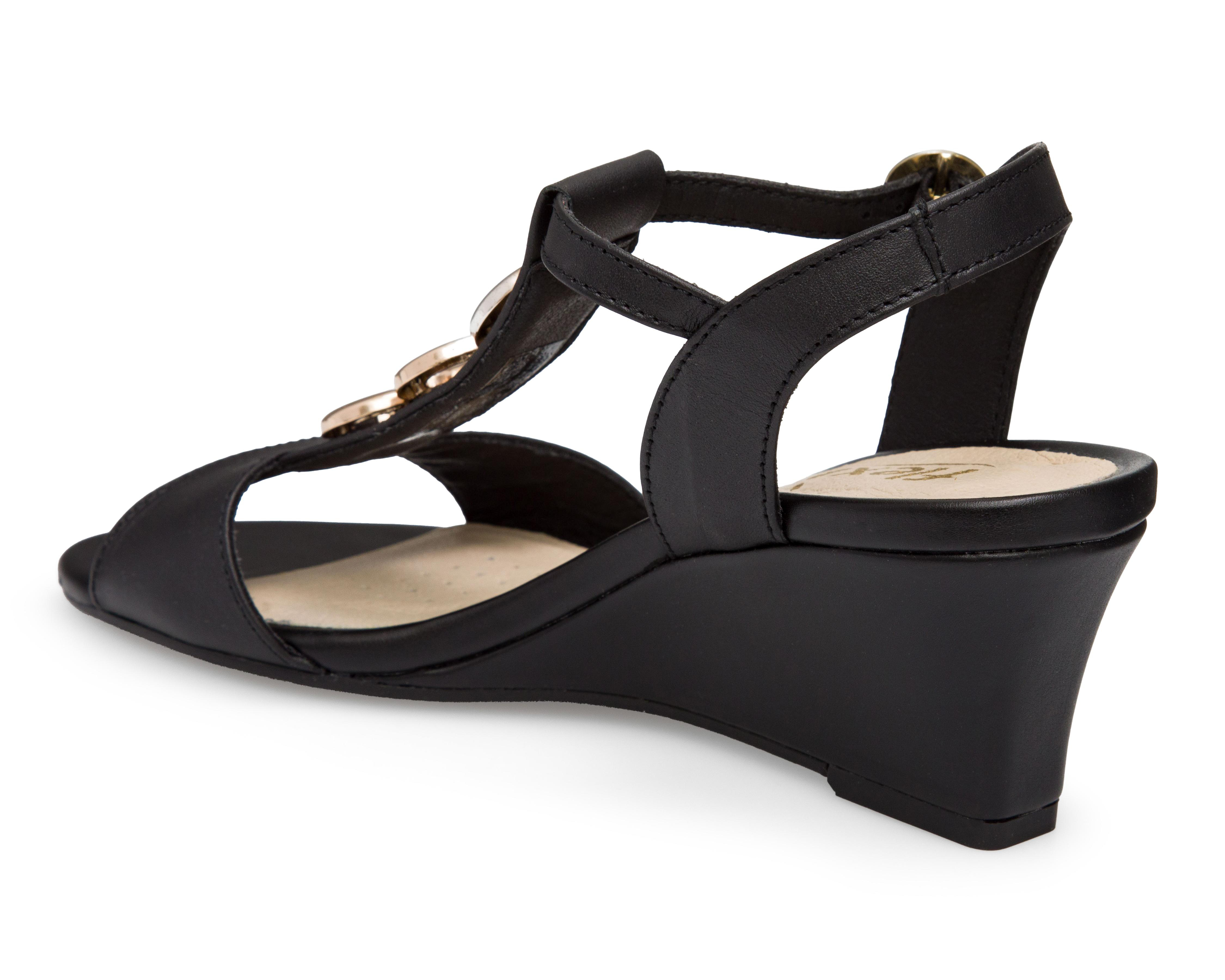 Foto 3 | Sandalias de Tacón Flexi de Piel para Mujer