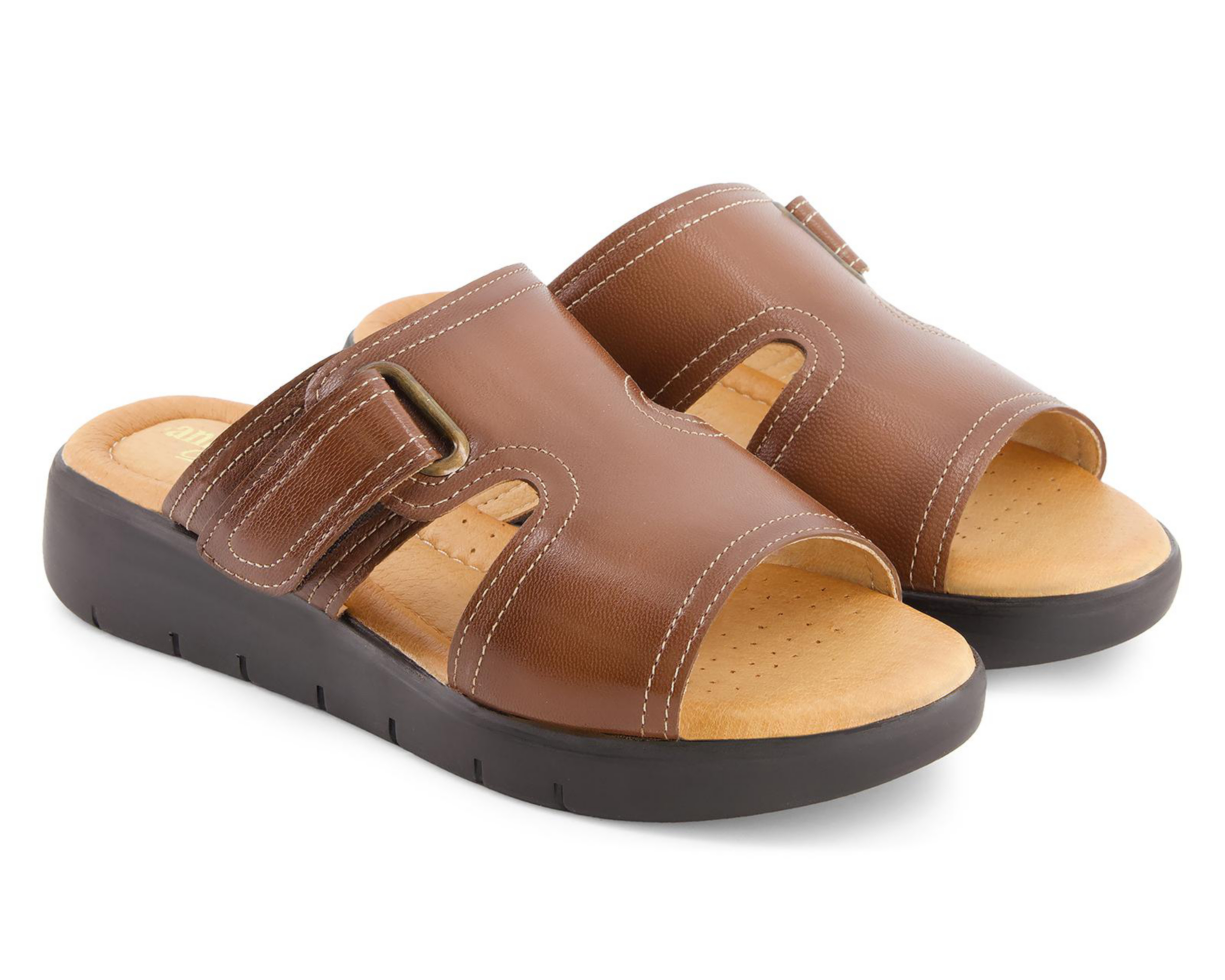 Foto 2 pulgar | Sandalias Confort Andrea de Piel para Mujer