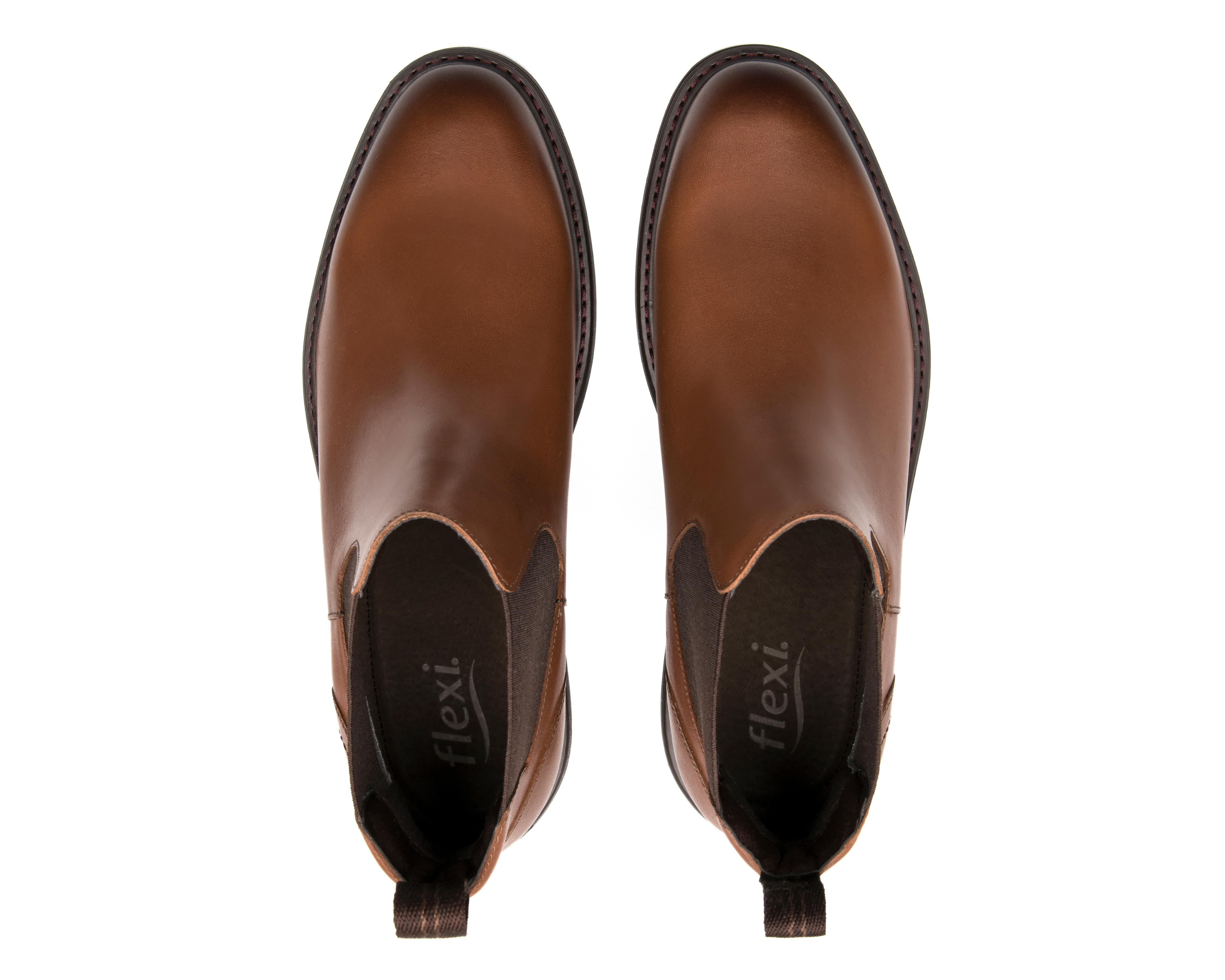 Foto 6 pulgar | Botas Casuales Flexi Herrán de Piel para Hombre