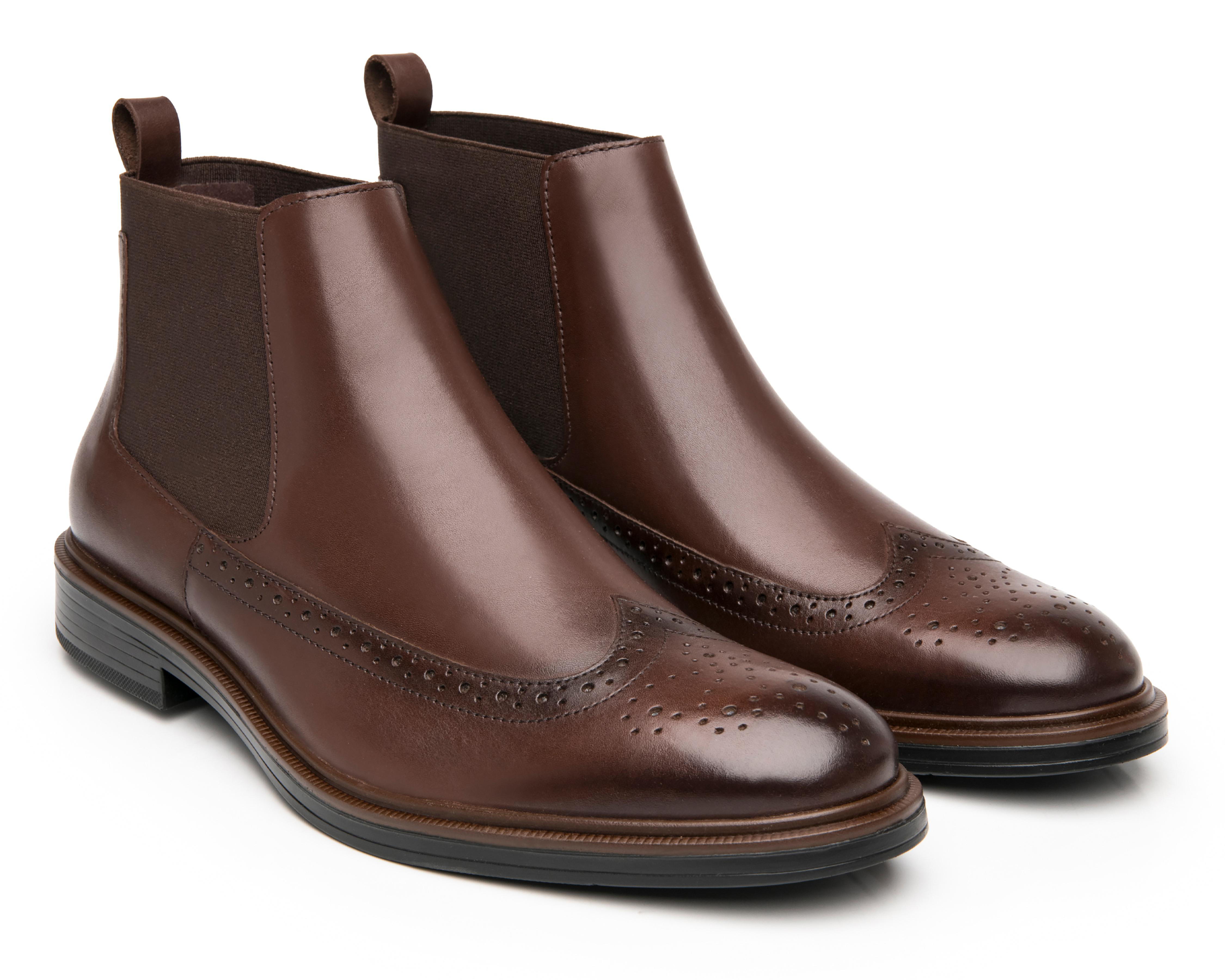 Foto 2 pulgar | Botas Casuales Flexi Parker de Piel para Hombre