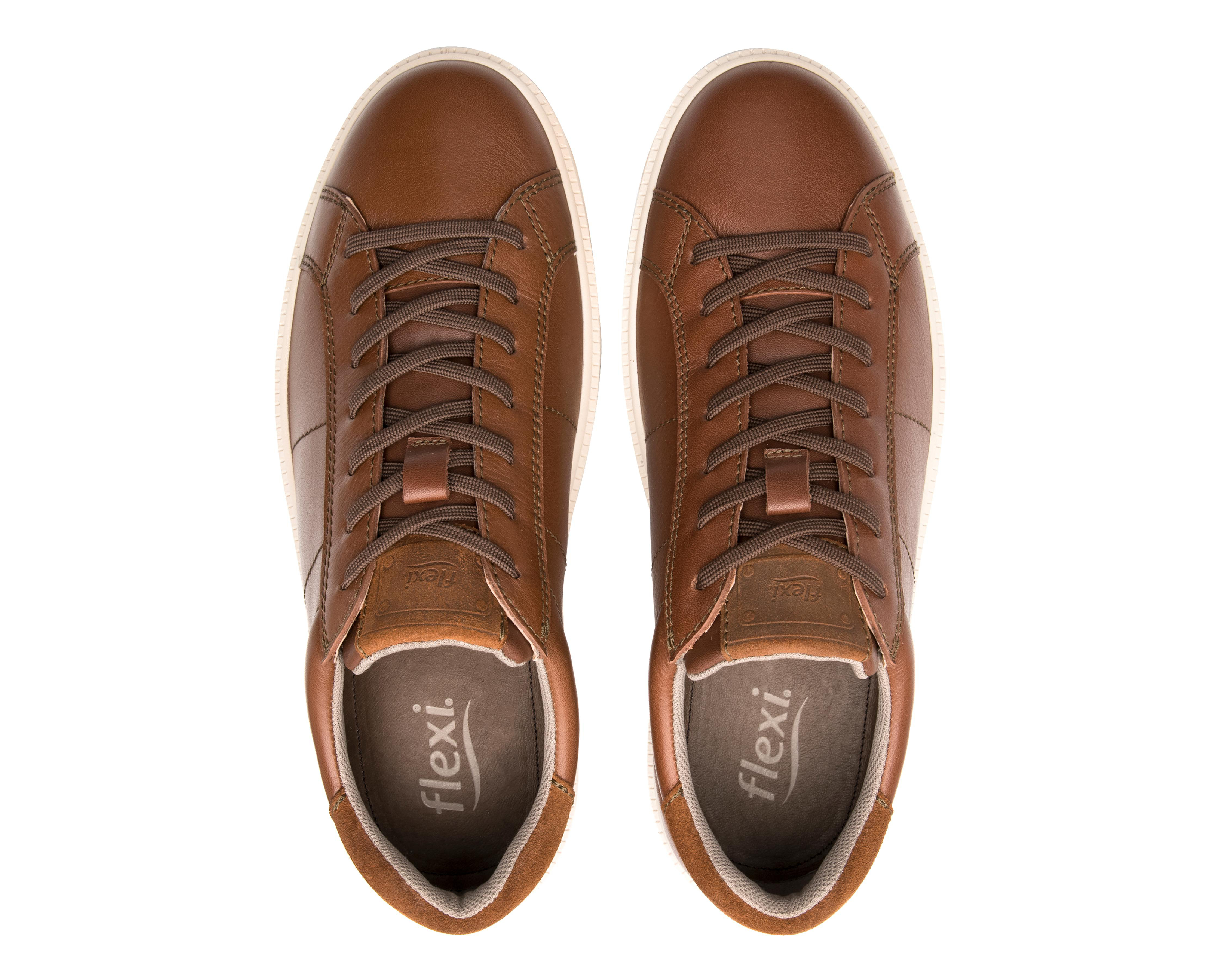 Foto 6 pulgar | Tenis Casuales Flexi Habib de Piel para Hombre