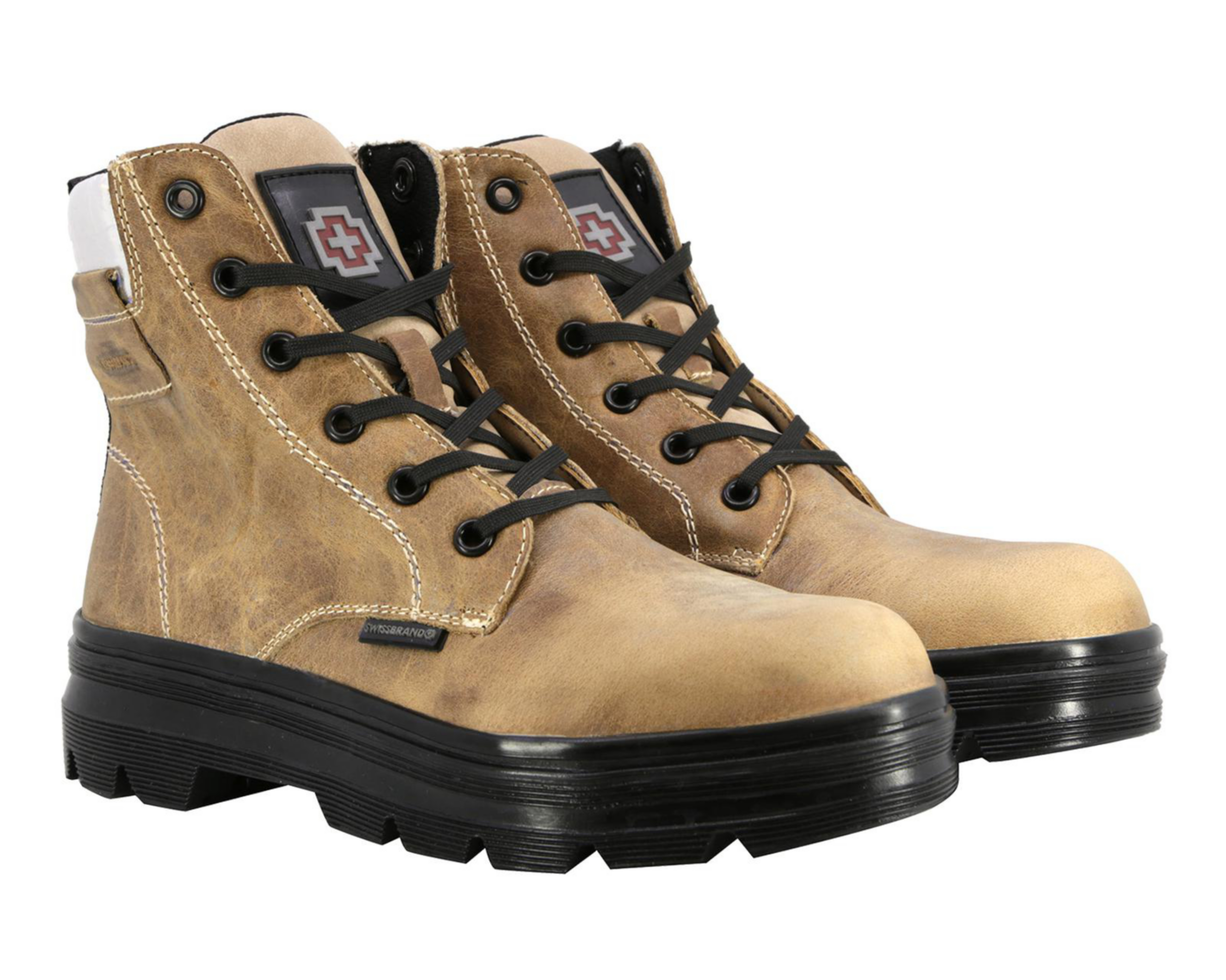 Foto 2 pulgar | Botas Urbanas Swissbrand de Piel para Mujer