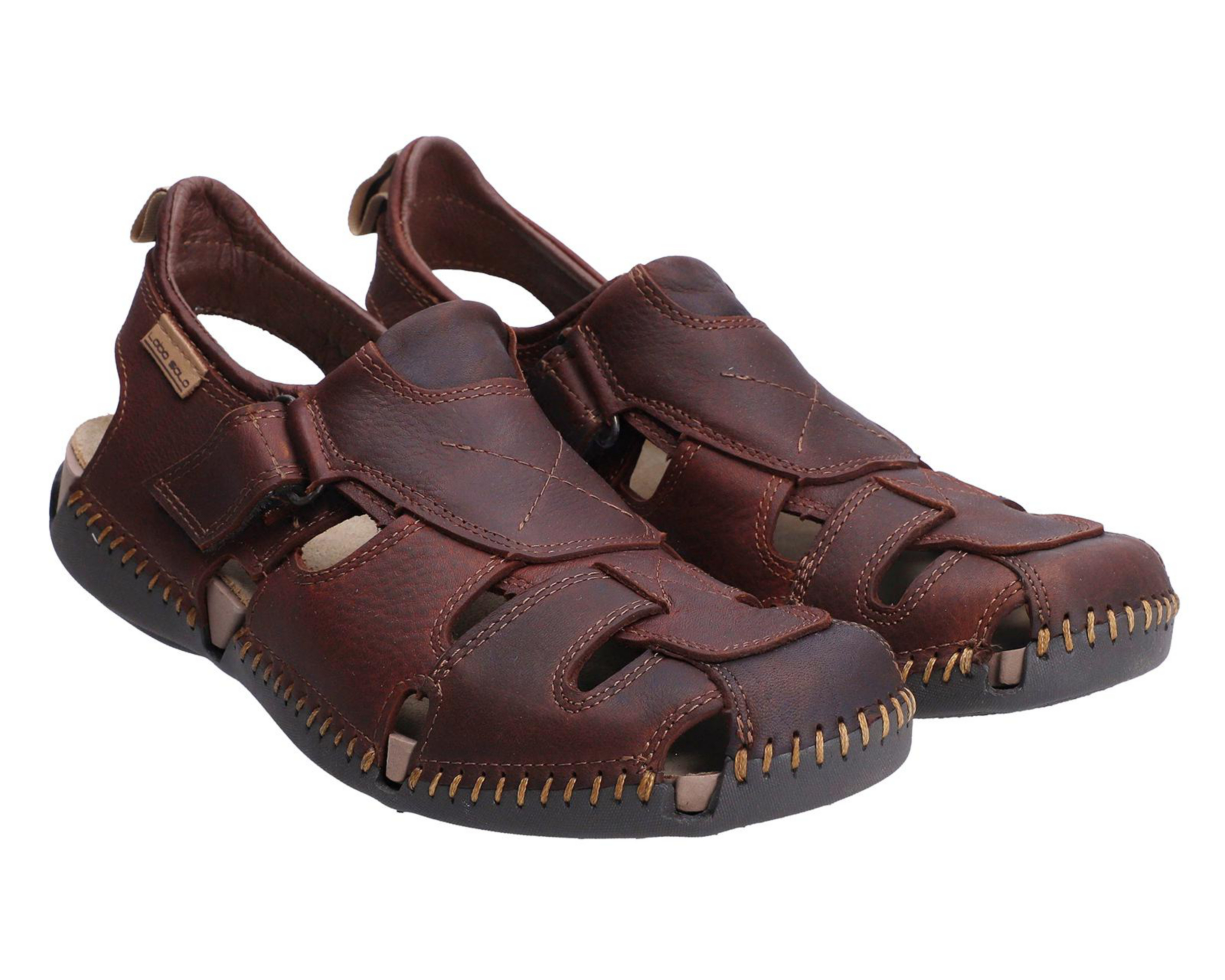Foto 1 | Sandalias Confort Lobo Solo de Piel para Hombre