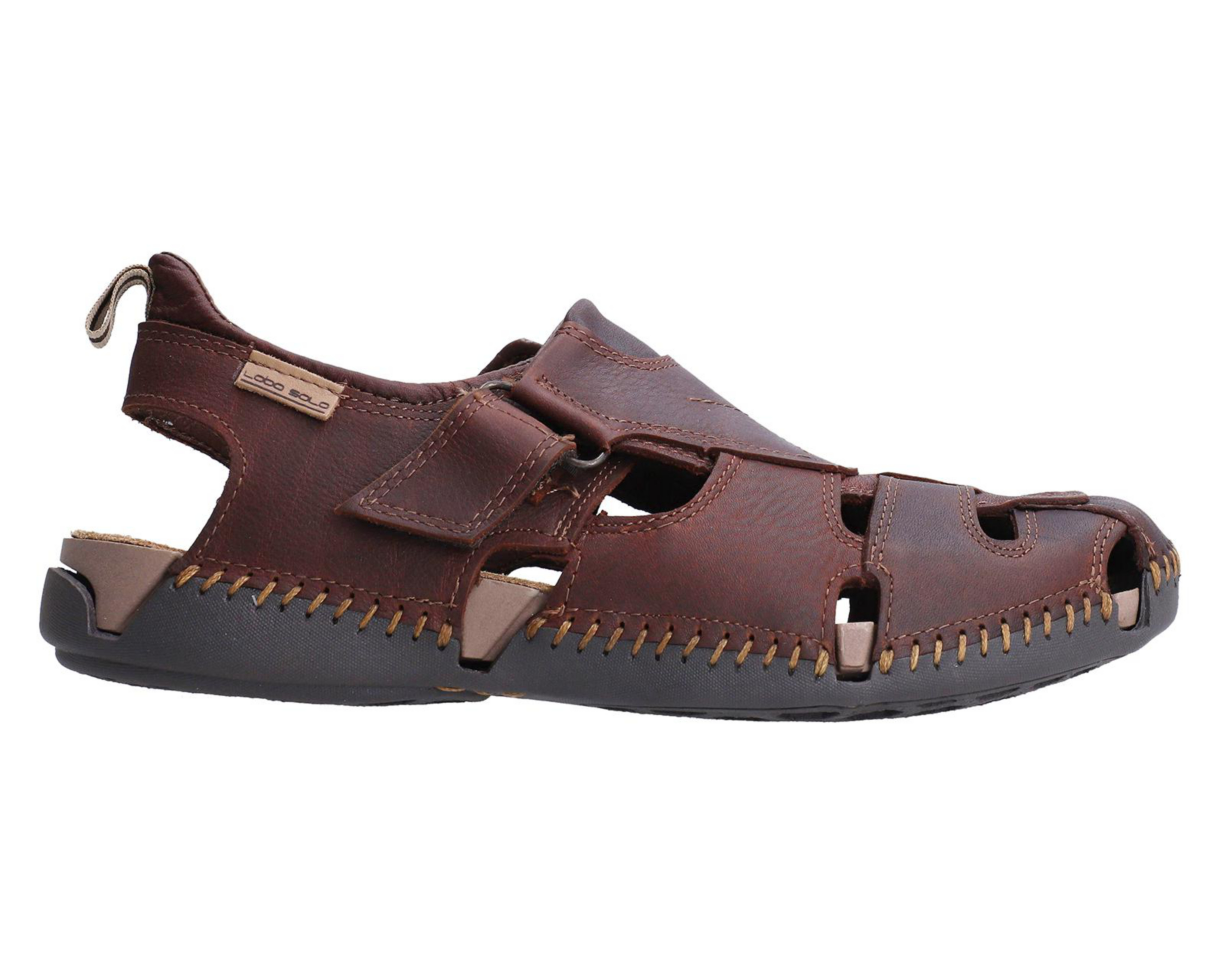 Foto 2 | Sandalias Confort Lobo Solo de Piel para Hombre