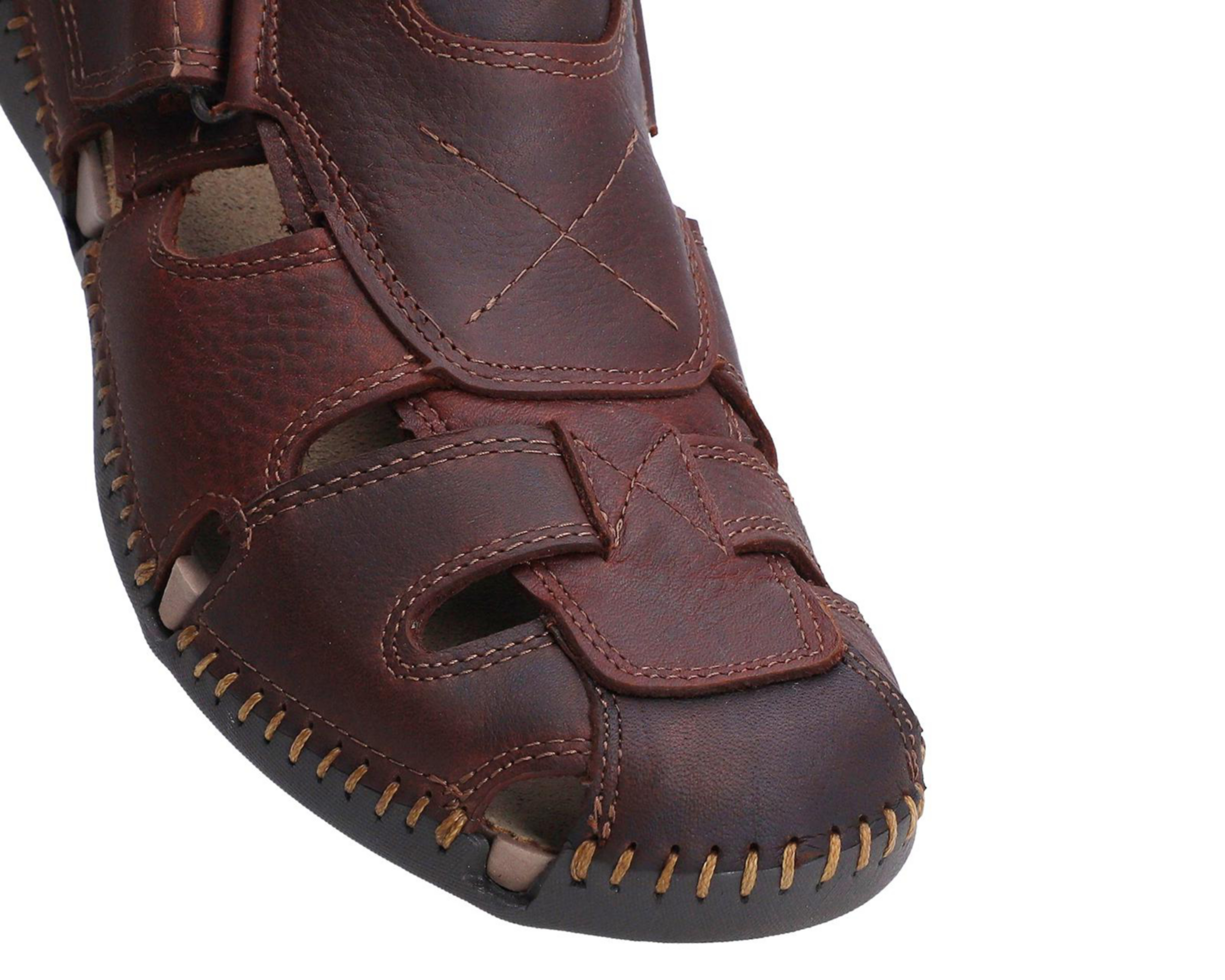 Foto 6 | Sandalias Confort Lobo Solo de Piel para Hombre