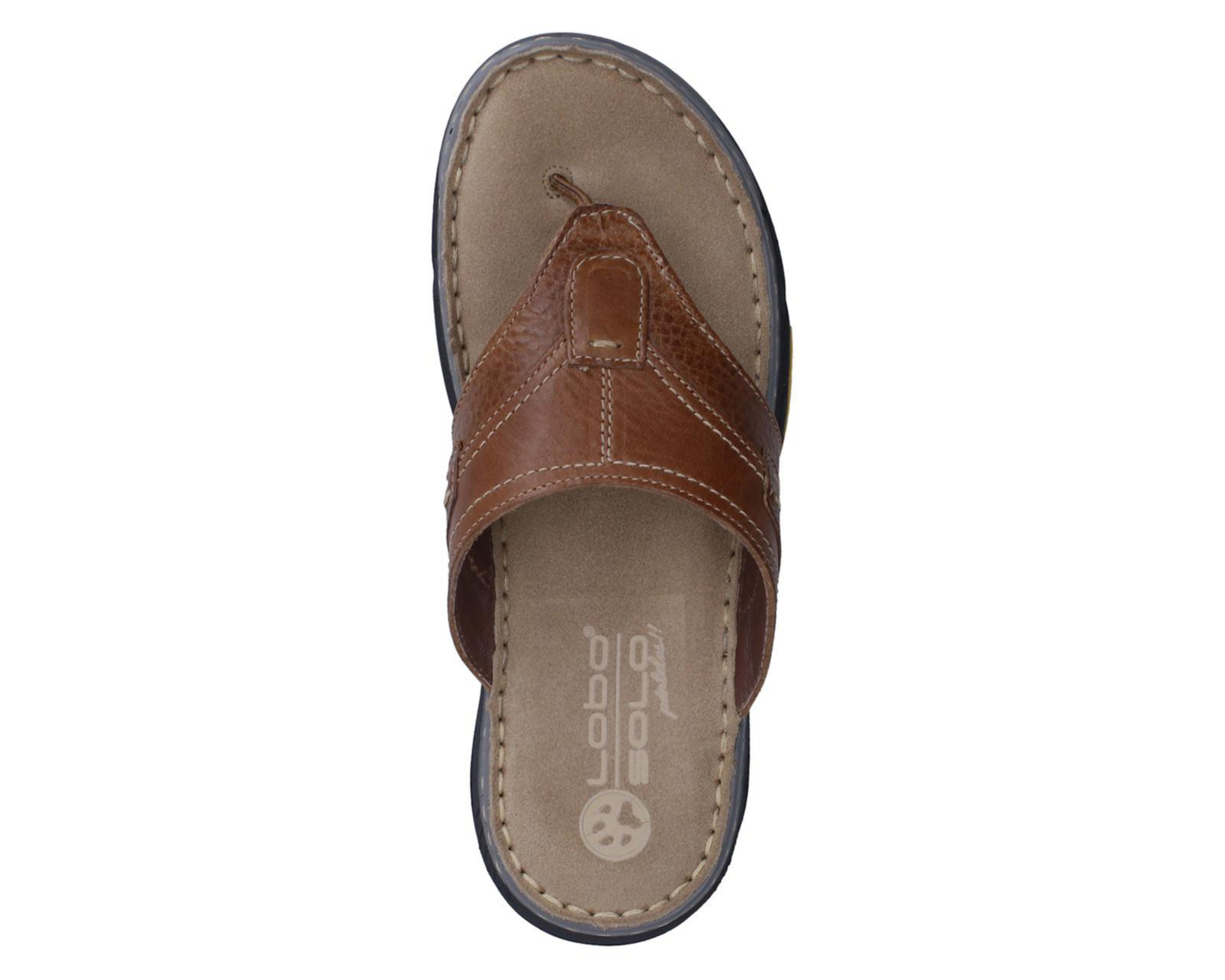 Foto 6 pulgar | Sandalias Confort Lobo Solo de Piel para Hombre