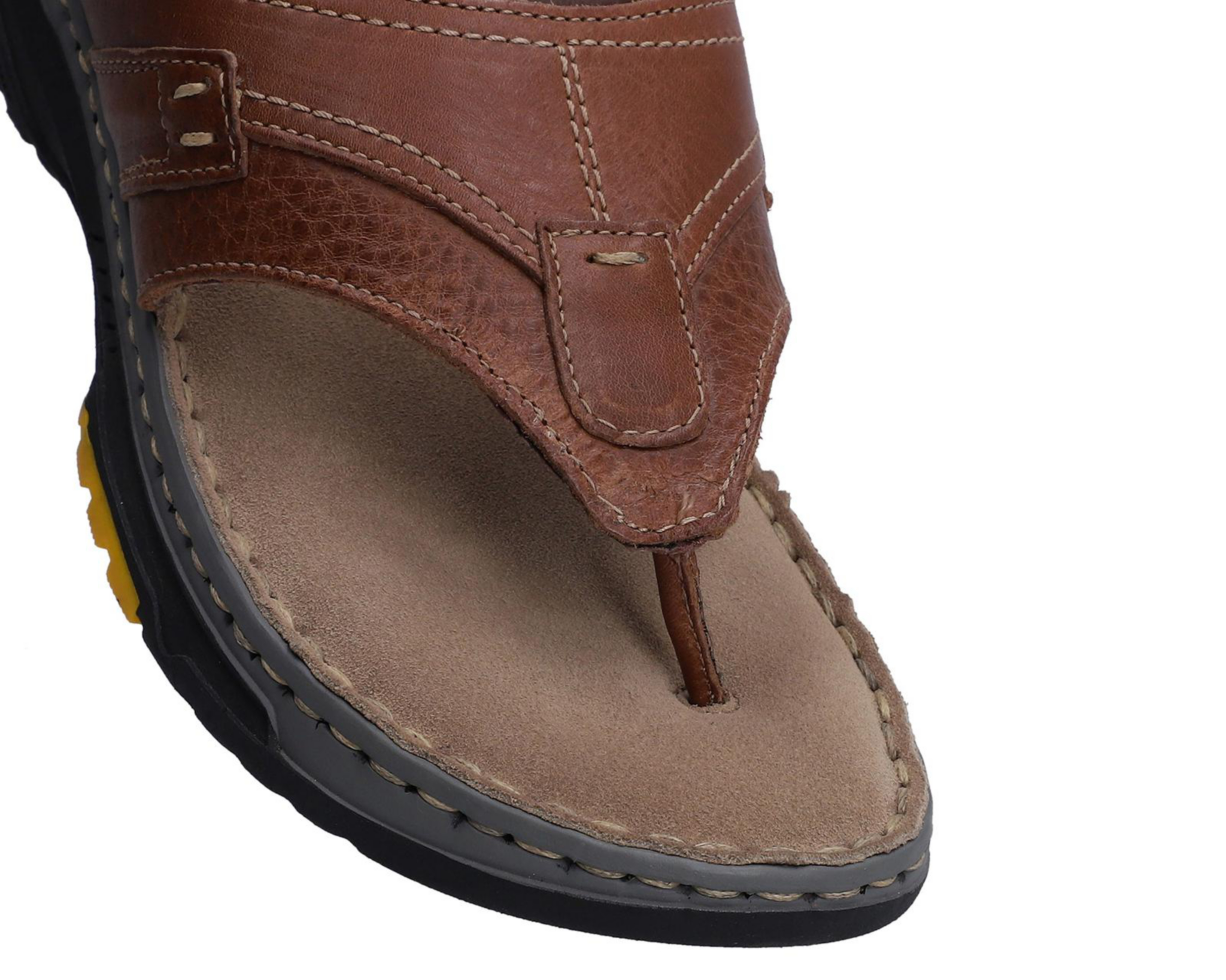 Foto 7 pulgar | Sandalias Confort Lobo Solo de Piel para Hombre