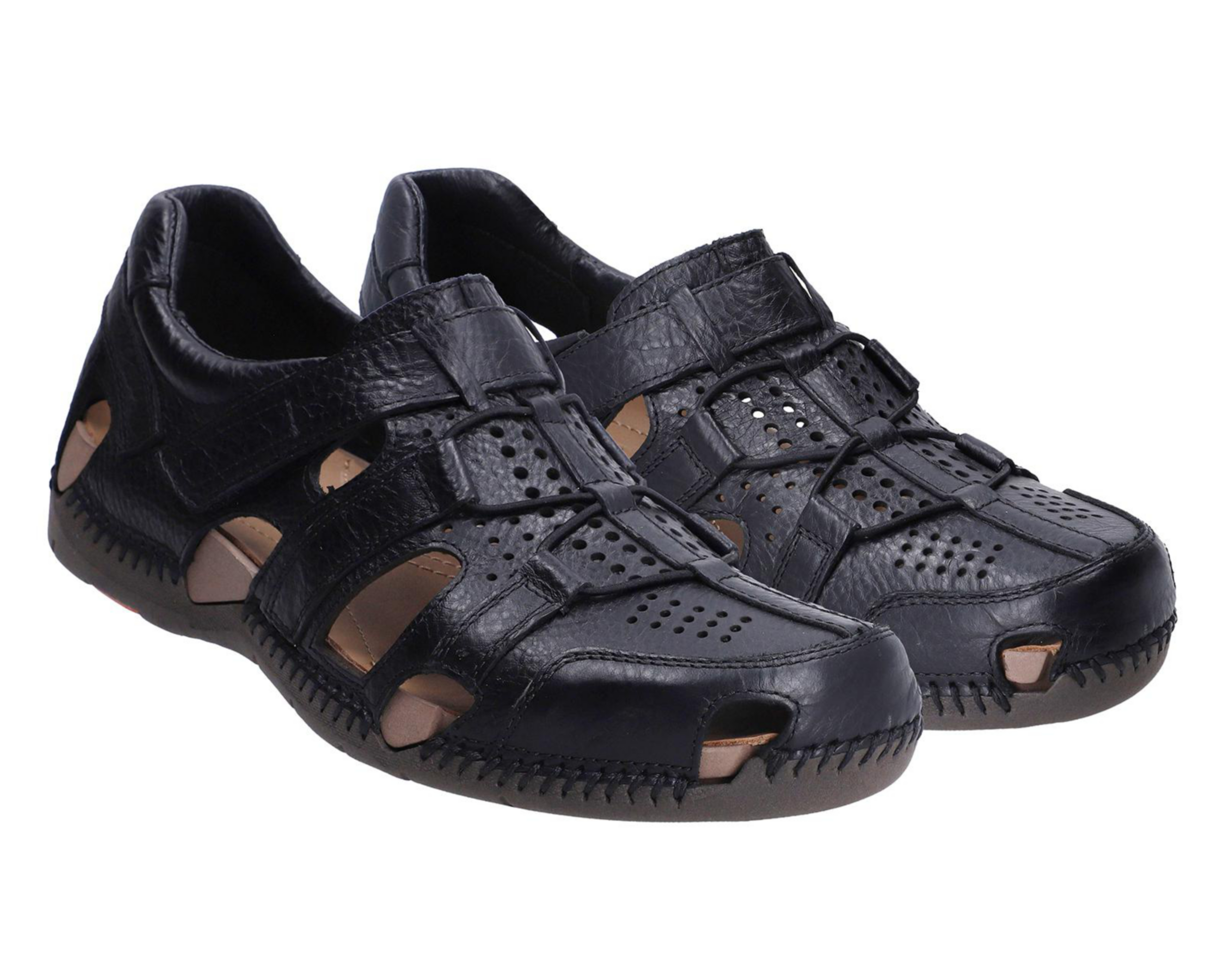 Foto 1 | Sandalias Confort Lobo Solo de Piel para Hombre