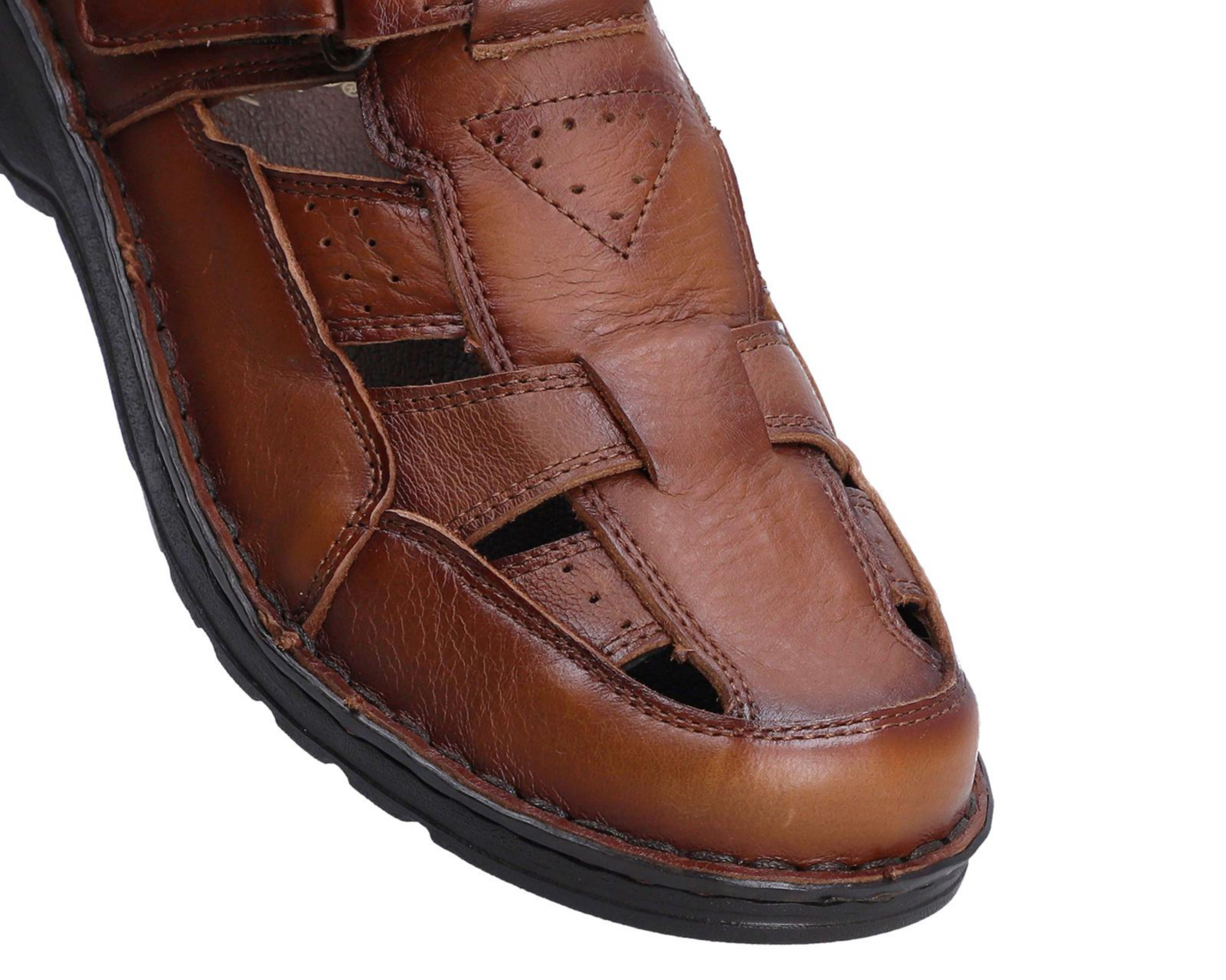 Foto 7 pulgar | Sandalias Confort Lobo Solo de Piel para Hombre